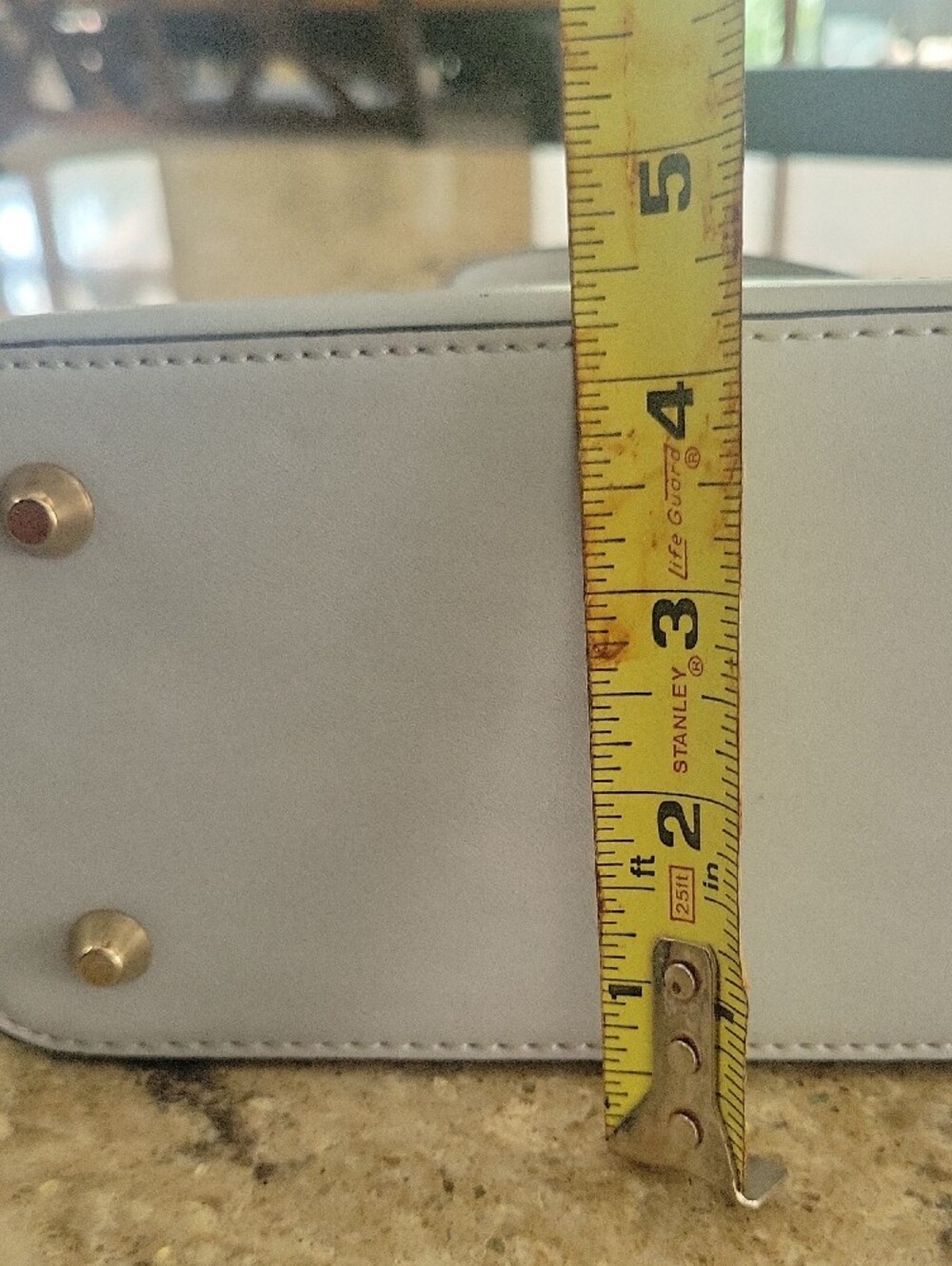 Structured Baby Blue Mini Satchel Bag with Detachable Strap - Picture 10 of 10